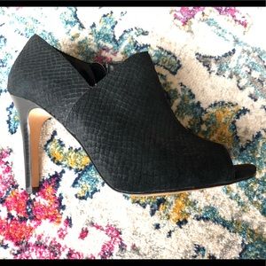 Audrey Brooke Black Peep-Toe Bootie - Like New!